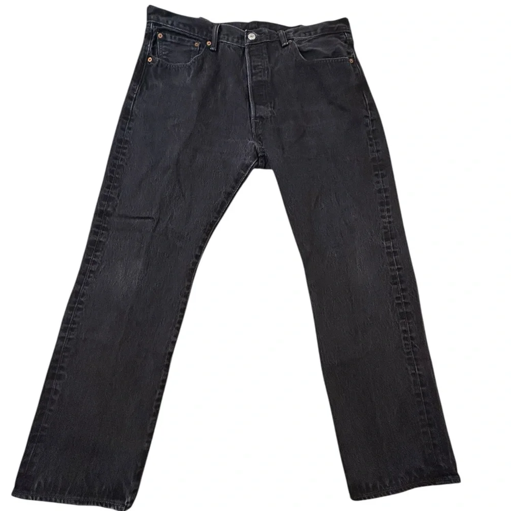 Levi's Vintage 501‎ Men's Black Straight Leg Button Fly Y2K Jeans 38/30